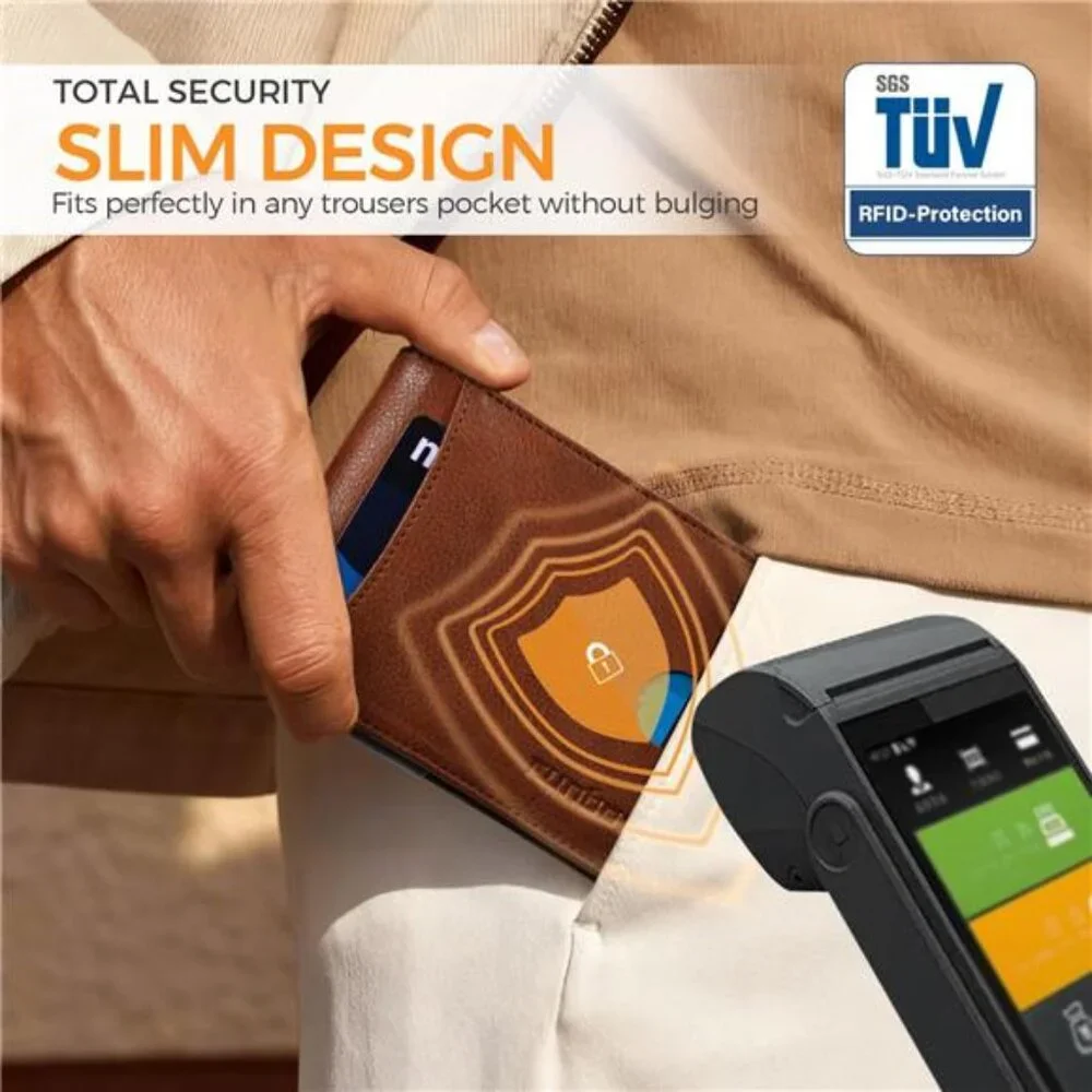 New Slim Novelty Wallets for Men RFID Blocking 11 Card Holder Minimalist